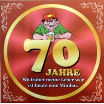 Flaschenetikett Bier 70.Geburtstag Jubiläum Geschenkidee Präsent
