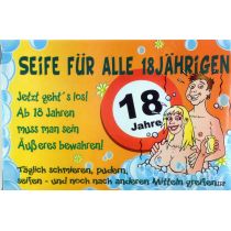 SEIFE FÜR ALLE 18JÄHRIGEN Pflegeseife Geschenk GAG Seife 100g