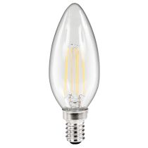 LED Filament Kerzenlampe McShine "Filed", E14, 4W, 490 lm, warmweiß, klar