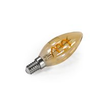 LED Filament Kerzenlampe McShine "Retro" E14, 2W, 150lm, warmweiß, goldenes Glas