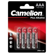 Micro-Batterie CAMELION Plus Alkaline 1,5 V, Typ AAA/LR03, 4er-Blister