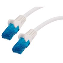 Netzwerk-Kabel CAT-6 Patchkabel 0,5m, weiß, für 10 GBit Netzwerke, U/UTP
