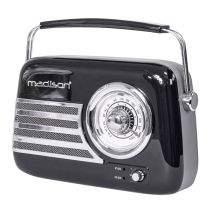 Tragbares Nostalgie Radio "FREESOUND-VR40B" mit Bluetooth, USB & FM 30W, schwarz