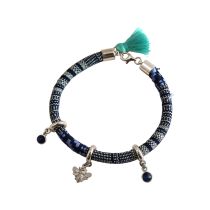 Gemshine - Damen - Armband - 925 Silber - AZTEC - BEE - Biene - Saphir - Blau