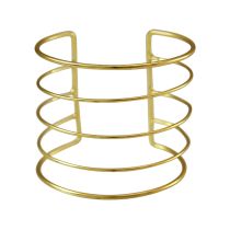 Gemshine - Damen - Armband - Armreif - Gold - Design - Scandi - Minimalistisch - Geometrisch - Design - 7 cm