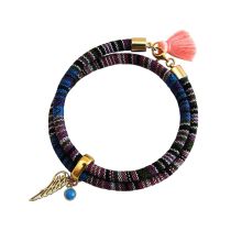 Gemshine - Damen - Armband - Wickelarmband - Vergoldet - Flügel - Engel - AZTEC - Türkis