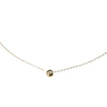 Gemshine - Damen - Halskette - Anhänger - 0,03 Karat Diamant - 925er Sterling Silber vergoldet - 42 cm