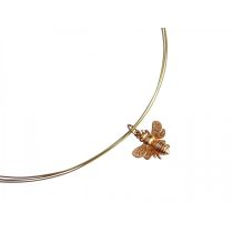 Gemshine - Damen - Halskette - Anhänger - 925 Silber - Vergoldet - BEE - Biene - 45 cm