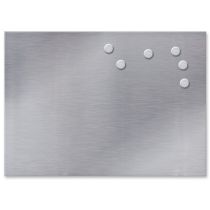 axentia Magnettafel silber 50x35 cm Tafel Pinnwand Whiteboard  inkl. 6 Magneten
