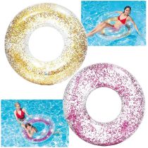Intex  Schwimmreifen Glitter Ø 107cm aufblasbarer Ring Reifen Schwimmhilfe Pool