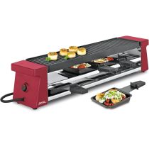 Spring Raclette für 4 Personen COMPACT in rot Tischgrill 4 Pfännchen 650 W