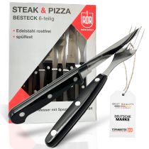 TOPANBIETER 999  Besteckset 6-tlg. Pizza Steak hochwertig Edelstahl rostfrei