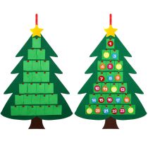 TOPANBIETER 999 Weihnachtsbaum 70 x 95 cm Adventskalender Deko Filz DIY Tannenbaum Bastelset Kinder Weihnachte