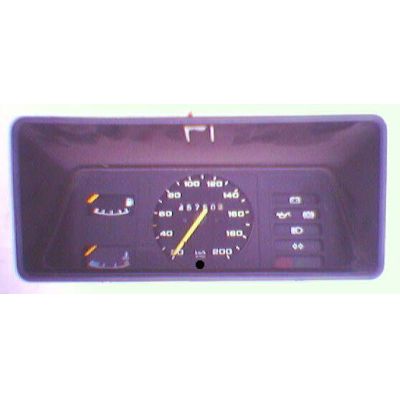 Armaturen Einsatz Opel Kadett D Display weiß 200 km/h / Tacho / Tageszähler / Tank Anzeige / Temperatur Anzeig | MAV - [ 4677 TZ ]