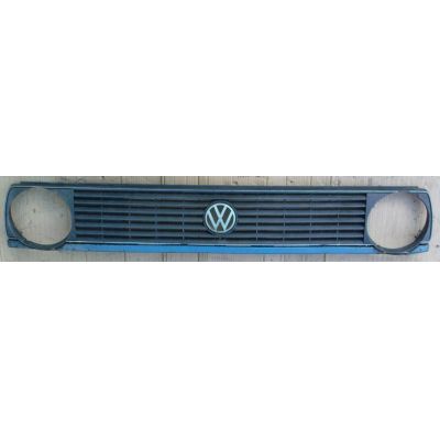 Grill VW Golf 2 19 .1 7 Rippen mit Chrom - 9.83 - 8.87 - Kühlergrill / Luftleitgitter Kühler - gebraucht | MAV - 27905 a [ blau - 1 ]