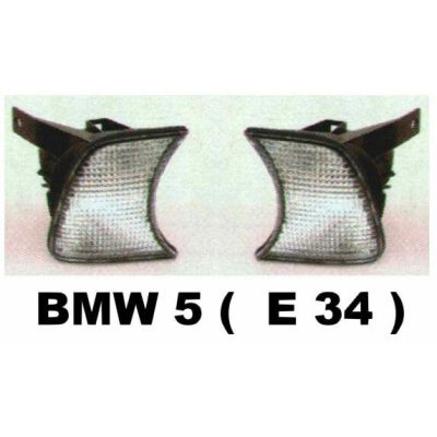 NEU + Blinker / Blinklicht / Blinkleuchten BMW 5 E 34 Satz weiß / gelb / schwarz - Rauchfarbe - 9.87 - 8.95 + | MAV - [ 1312 ]