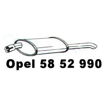 NEU + Endschalldämpfer Opel Kadett E 1.2 / 1.3 / 1.4 / 1.6 / 1.7D Caravan - GM / Vauxhall 9.83 - 8.91 - Opel A | MAV - 19409b