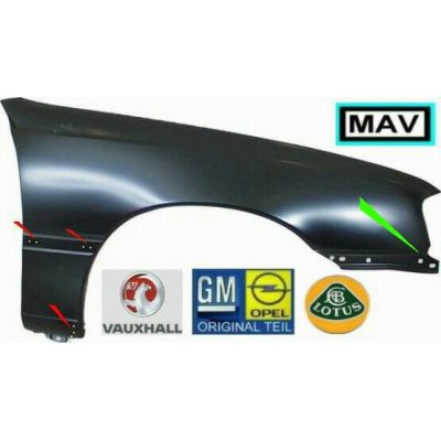 NEU + Kotflügel Opel Omega A .2  R  - ( GM / Lotus / Vauxhall Carlton / 9.90 - 8.93 ) 9037621 1102131 MF 7P | MAV - 26937 7P MF