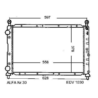 NEU + Kühler Alfa Romeo 145 1.6 / 1.8 - 16V - Twinspark - 9.98 - 8.xx - Alfa Romeo 146 1.4 / 1.6 / 1.8 - 16V - | MAV - 44267 [ 145 ]