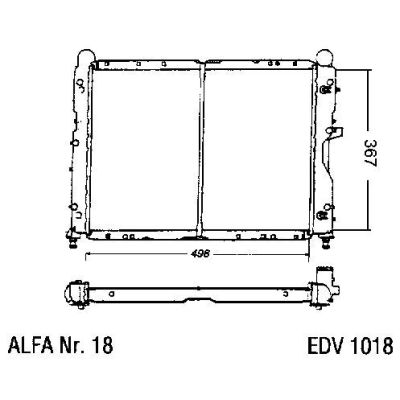 NEU + Kühler Alfa Romeo 155 1.7 / 1.8 / 2.0 - 16V / 2.5 - V6 - 9.92 - 8.xx - Kühlsystem Wasserkühler / Radiato | MAV - 44256