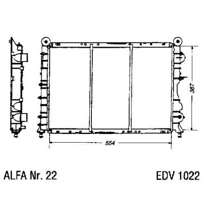 NEU + Kühler Alfa Romeo 155 2.0 - 16V - Q4 - 9.91 - 8.xx - Kühlsystem Wasserkühler / Radiator + + + NEU | MAV - 44260