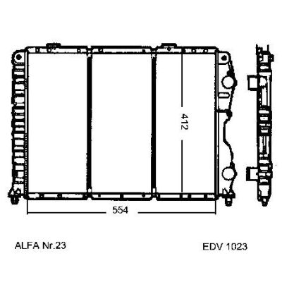 NEU + Kühler Alfa Romeo GTV 95 2.0 / Twinspark - 9.96 - 8.xx - Kühlsystem Wasserkühler / Radiator + + + NEU | MAV - 44261