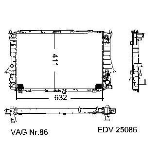 NEU + Kühler Audi 100 44 - C4 2.8 - V6 Automatic - VAG / VW / Audi 9.90 - 8.91 - Kühlsystem Wasserkühler / Rad | MAV - 45280