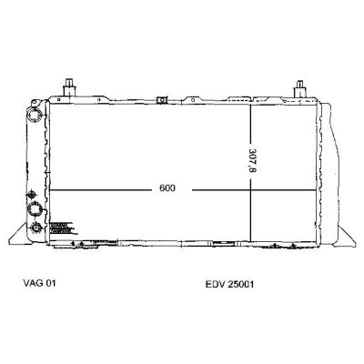 NEU + Kühler Audi 100 44 / Quattro 1.8 Schaltgetriebe / Klimaanlage - VAG / VW / Audi 9.87 - 8.90 - Kühlsystem | MAV - 45201