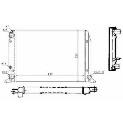 NEU + Kühler / Audi 80 / 90  81 / 85 - 1.6 / 1.8  Schaltgetriebe / 811121253 D / F / 893121253 | MAV - 45244 [ 81 ]