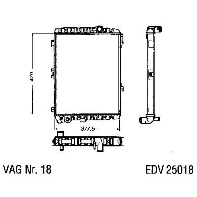 NEU + Kühler Audi 80 / 90 81 / 85 2.0 - 5Zyl. Schaltgetriebe - VAG / VW / Audi 9.78 - 8.86 - Audi 80 / 90 89 1 | MAV - 45214 [ 81 ]