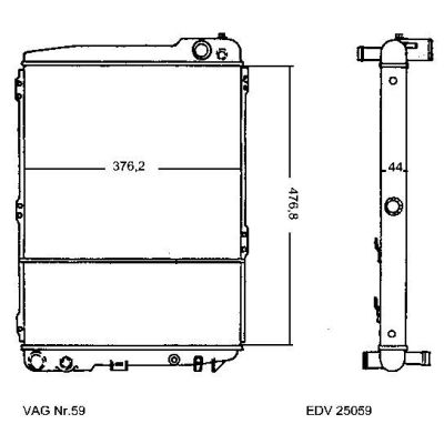 NEU + Kühler Audi 80 / 90 89 / Quattro 2.0 Schaltgetriebe / Klimaanlage - VAG / VW / Audi 9.86 - 8.xx - Kühlsy | MAV - 45254