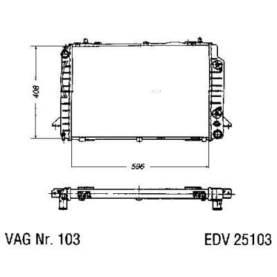 NEU + Kühler Audi 80 / 90 B4 2.6 - VR6 / 2.8 - VR6 Automatic / Klimaanlage - VAG / VW / Audi 9.91 - 8.xx - Küh | MAV - 45296