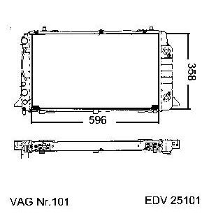 NEU + Kühler Audi 80 / 90 B4 / + ABT 2.0 Automatic / Klimaanlage - VAG / VW / Audi 9.91 - 8.xx - Kühlsystem Wa | MAV - 45294