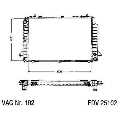 NEU + Kühler Audi 80 / 90 B4 / + Quattro 2.6 - VR6 / 2.8 - VR6 Schaltgetriebe / Klimaanlage - VAG / VW / Audi | MAV - 45295