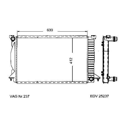 NEU + Kühler Audi A 4 B5 div. Modelle Schaltgetriebe - VAG / VW / Audi 9.xx - 8.xx - Kühlsystem Wasserkühler / | MAV - 45353