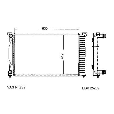 NEU + Kühler Audi A 4 B5 div. Modelle Schaltgetriebe - VAG / VW / Audi 9.xx - 8.xx - Kühlsystem Wasserkühler / | MAV - 45355