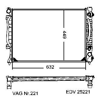 NEU + Kühler Audi A 6 4A - C4 .2 2.5 D / 2.5 TDi Automatic - VAG / VW / Audi 9.94 - 8.xx - Kühlsystem Wasserkü | MAV - 45344