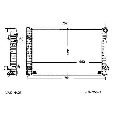 NEU + Kühler Audi A 6 4A / C4 .2 3.7 / 4.2 Schaltgetriebe / Automatic - VAG / VW / Audi 9.99 - 8.xx - Kühlsyst | MAV - 45223