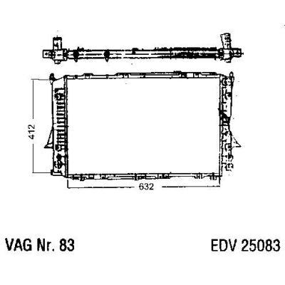 NEU + Kühler Audi A 6 4A div. Modelle - VAG / VW / Audi 9.xx - 8.xx - Kühlsystem Wasserkühler / Radiator 632 x | MAV - 45277