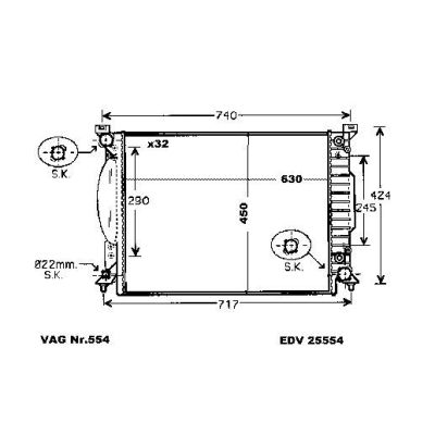 NEU + Kühler Audi A 6 4B - C5 / + Quattro 3.0 - 30V Automatic - VAG / VW / Audi 9.00 - 8.xx - Audi A 4 8E - B6 | MAV - 45389 [ A6 ]