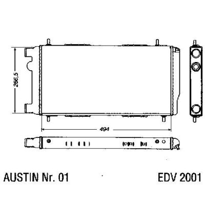 NEU + Kühler Austin Metro / MG 1.0 / 1.3 / Turbo - Rover / BMC 09.80 - 08.84 - ATP1084 ATP1169 ATP5029 NAM4533 | MAV - 44280