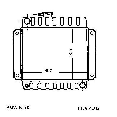 NEU + Kühler BMW 2 - 02 1502 / 1602 Schaltgetriebe - 9.65 - 8.75 - Kühlsystem Wasserkühler / 17111110951 | MAV - 44370