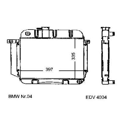 NEU + Kühler BMW 3 E 21 315 / 316 / 318 / 320 Schaltgetriebe - 9.75 - 8.83 - Kühlsystem Wasserkühler / Radiato | MAV - 44372