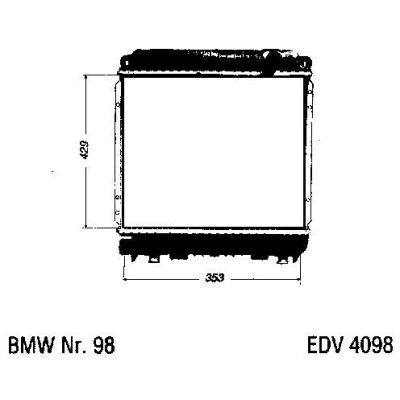 NEU + Kühler BMW 3 E 21 320 / 323 Klimaanlage / Schaltgetriebe - 9.77 - 8.79 - Kühlsystem - 1120099 | MAV - 44447