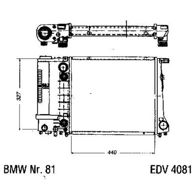 NEU + Kühler BMW 3 E 30 316 / 318 / 320 Klimaanlage / Automatic - 9.87 - 8.xx - Kühlsystem Wasserkühler / Radi | MAV - 44432