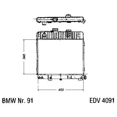 NEU + Kühler BMW 3 E 30 316 / 318 Schaltgetriebe - 9.8. - 9.88 - Kühlsystem Wasserkühler / Radiator + + + NEU | MAV - 44440
