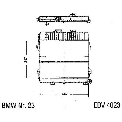 NEU + Kühler BMW 3 E 30 316 / 318 Schaltgetriebe - 9.81 - 8.87 - BMW 5 E 28 518 - 9.81 - 8.84 - Kühlsystem Was | MAV - 44387 [ E 30 ]