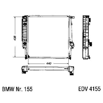 NEU + Kühler BMW 3 E 30 320 / 325 Klimaanlage / Schaltgetriebe - 9.87 - 8.xx - Kühlsystem Wasserkühler / Radia | MAV - 44463