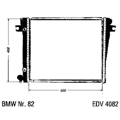 NEU + Kühler BMW 3 E 30 - Cabrio / Allrad 325 Klimaanlage / Schaltgetriebe - 9.86 - 8.xx - Kühlsystem Wasserkü | MAV - 44433