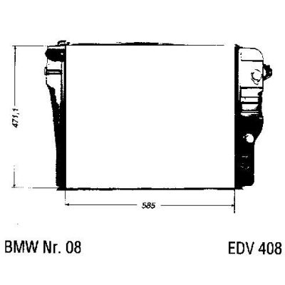 NEU + Kühler BMW 5 E 12 525 / 528 Automatic - 9.73 - 8.81 - Kühlsystem Wasserkühler / Radiator + + + NEU | MAV - 44375